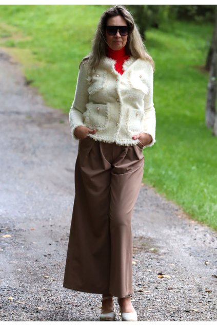 Dámské bílo-zlaté sako - / LINDSAY MODA / XXL-XXXXL (42/44/46/48//) prsa do 130 cm  / MODA ITALY - jedna UNI VELIKOST - záleží, jak kdo chce mít volné/upnuté