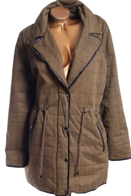 Dámská khaki prošívaná bunda / TU / XXXL (50) / na štítku 50 / UK 22/ ANGLIE