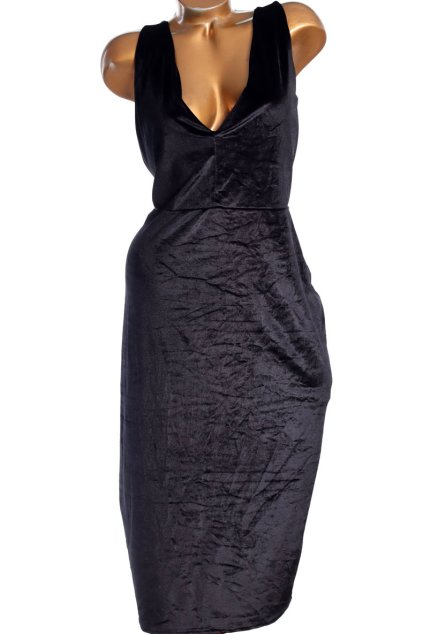 Dámská semišové černé šaty / PINK CLOVE /  XXXL (50) / UK 22 / ANGLIE
