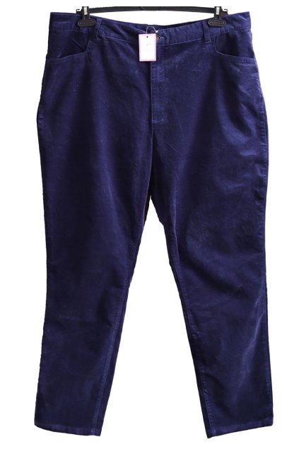 Dámské modré elastické manžestrové kalhoty  / JULIPA / XXXXL (52) / UK 24 / ANGLIE