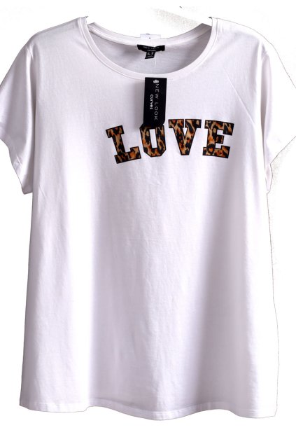 Dámské bílé tričko s nápisem / NEW LOOK / XXXXL (52) / UK 24 / ANGLIE