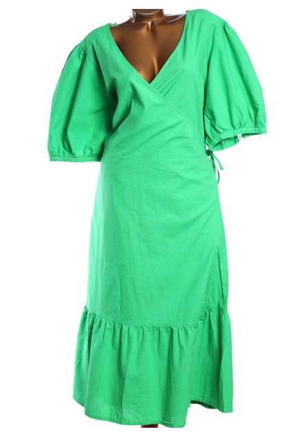 Dámské zelené šaty / TU / XXXXL+ (58) / na štítku vel. 54 / UK 26 / ANGLIE