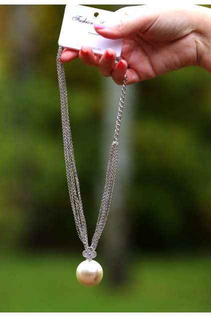 Dámský stříbrný řetízek s kuličkou / FASHION JEWELRY / MODA ITALIA