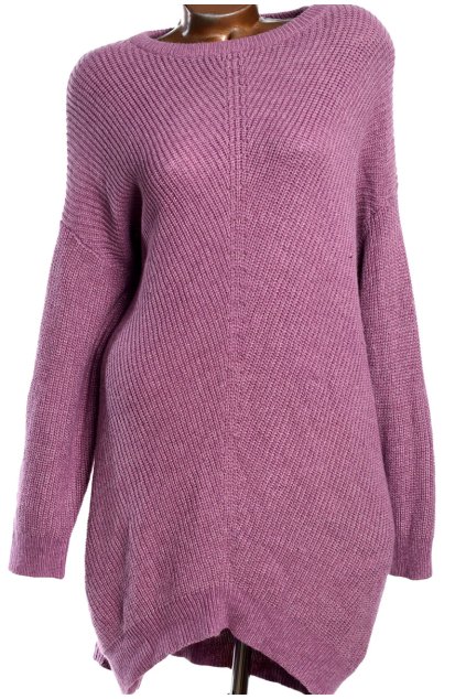 Dámské fialové zimní svetrové šaty / XXXXL (54/56+) / na štítku vel. Uk26/28 / ANGLIE