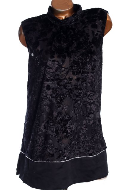 Dámská černá halenka s plasstickým vzorem / NEXT / XXXL (50) / UK 22 / ANGLIE