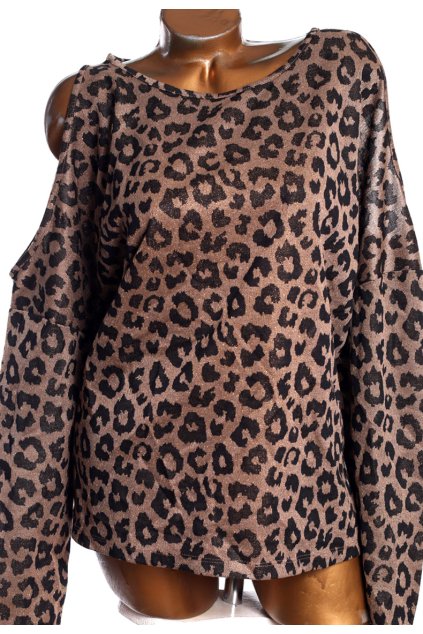 Dámská zlatá leopardí halenka / CAPSULE /  XXXXL (52/54) / UK 24/26 / ANGLIE
