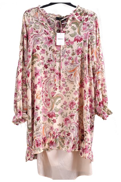 Dámské jemné  kytičkové šaty s podšívkou / Forever 21+ / XXL (44/46) / ANGLIE