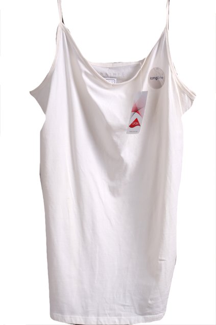 Dámská krémová halenka/tílko s LYCROU   na ramínka / NUTMEG / XXXL (48/50) / UK 22 / ANGLIE