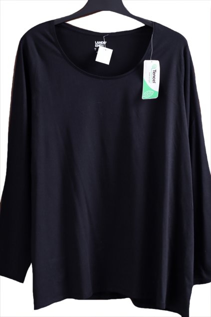 Dámská černá, příjemná  značková  halenka/ LANDSEND / XXXXL+ (56/58)  UK 28/30/ ANGLIE