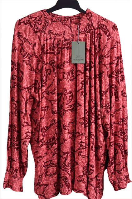 Dámská   značková, elastická  hnědo-růžová halenka /  NEXT kolekce MORRIS / XXXXL (52/54) / UK 24/56 / ANGLIE