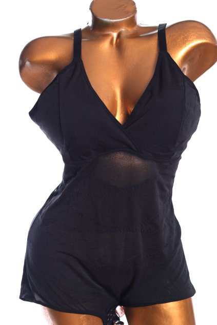 Dámské černé  stahovací body /  / XXXXL (50/52) / UK 22/24 / ANGLIE