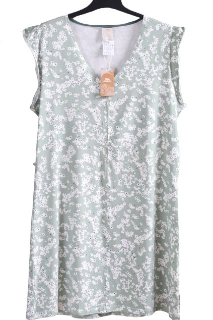 Dámské značkové zelená elastické  šaty s drobnými květy   / TRESPASS / XXL (46/48) / ANGLIE