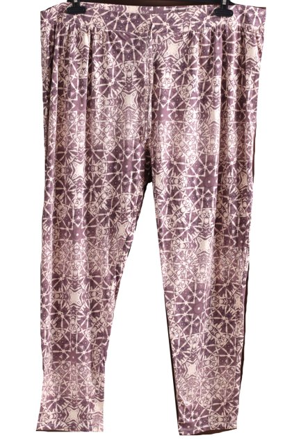 Dámské příjemné elastické domácí vzorované kalhoty  / GEORGE/ XXXL (52/54) / UK 24 / ANGLIE