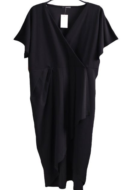 Dámské luxusní  černé elastické šaty / QUIZ/ XXXXL (52/54/56) / UK 26 / ANGLIE