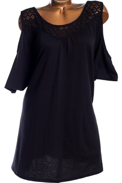 Dámská černá lastická krajková halenka / YOURS/ XXXL (50/52) /  UK 22/24 ANGLIE