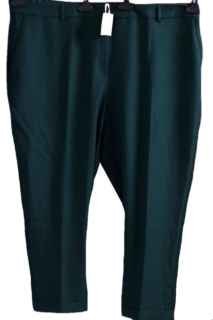 Dámské tmavě zelené elastické luxusní elegantní kalhoty / CAPSULE / (56) / UK 28 / ANGLIE