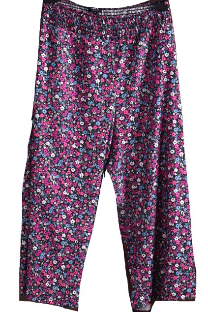 Dámské elastické květované  3/4 KALHOTY / SIMPLY BE / XXXXL (56)/ UK 28 / ANGLIE