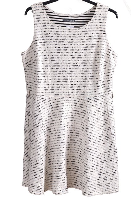 Dámské bílo černékrajkové šaty / ATMOSPHERE / XXL (46) /  UK 18 / ANGLIE