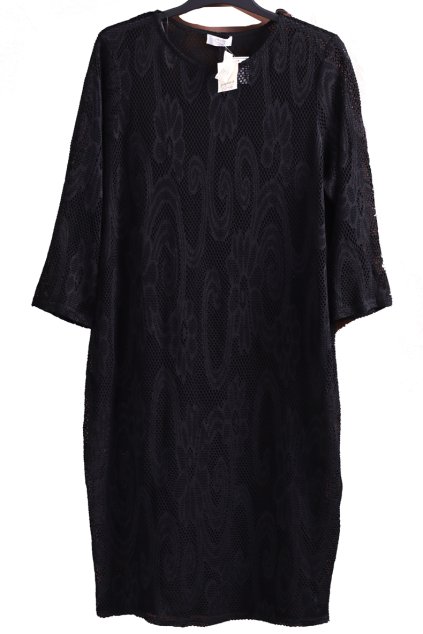 Dámské černé síťové šaty  / PAPAYA  / XXXXL (52) / UK 24 / ANGLIE