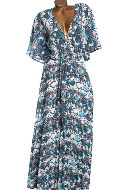 Dámské modro-bílo-černé šaty s hadím vzorem / NEW LOOK / XXXXL (52) / UK 24 / ANGLIE