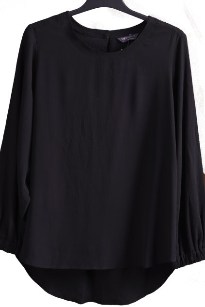 Dámská černá halenka  / MS /  XXXXL (52) / UK 24 / ANGLIE