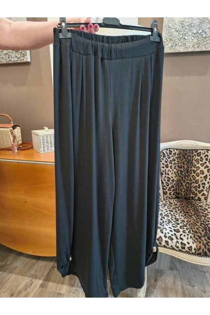 kalhoty černé zdobení