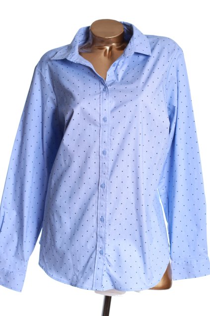 Dámská modrá elegantní halenka / MARKS&SPENCER - XXXL (48/50) / ANGLIE