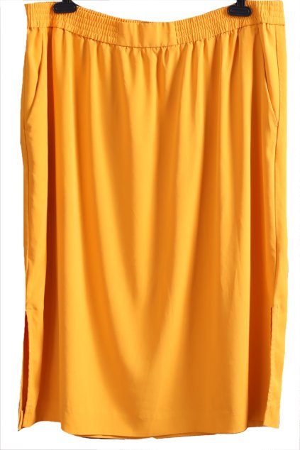 Dámská hořčicová sukně / Marks & Spencer / XXXXL (52) / UK 24 / ANGLIE