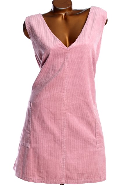 Dámské růžové manšestrové šaty / George / XXXXL (52) / UK 24 / ANGLIE