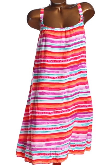 Dámské barevně pruhované šaty / Bonmarché  / XXXXL (52) / UK 24 / ANGLIE