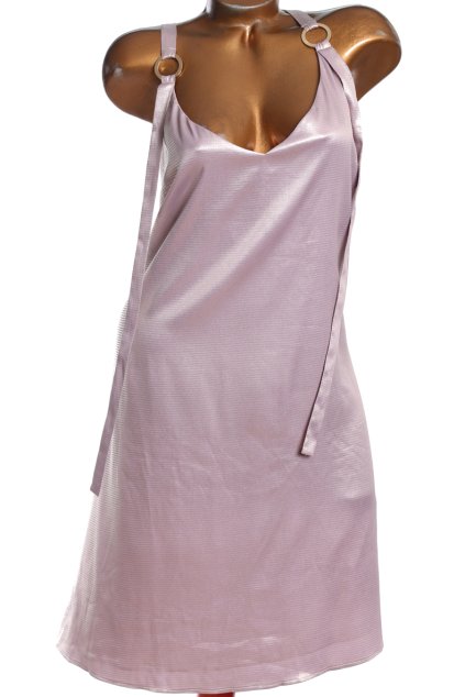 Dámské starorůžové lesklé šaty / RIVER ISLAND / XXXXL (52) / UK 24 / ANGLIE