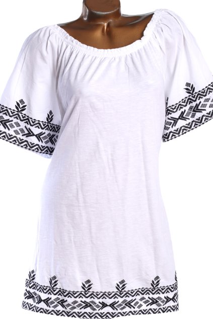 Dámská  bílá halenka s černými výšivkami  /  YOURS / XXXL (50/52) UK  22/24 / ANGLIE