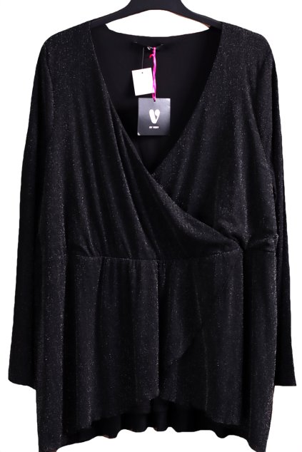 Dámská třpytivá černá  halenka / V BY VERY/ XXXXL (54) /  UK 26 / ANGLIE
