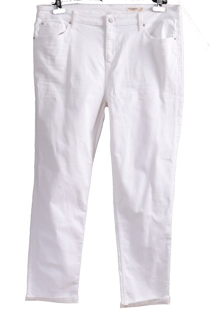 Dámské bílé kalhoty/elastické džíny / M&S / XXXL (46/48) / UK 20/ ANGLIE