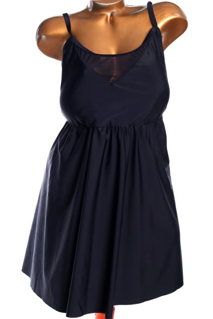 Dámské kvalitní černé plavky jednodílné sukňové / B. YOU / XXXL (54) / UK 26 ANGLIE
