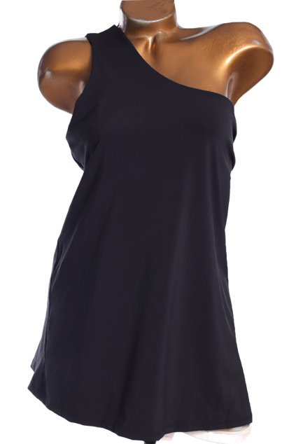 Dámská černá halenka na jedno ramínko / GEORGE / XXXXL (52) / UK 24 / ANGLIE