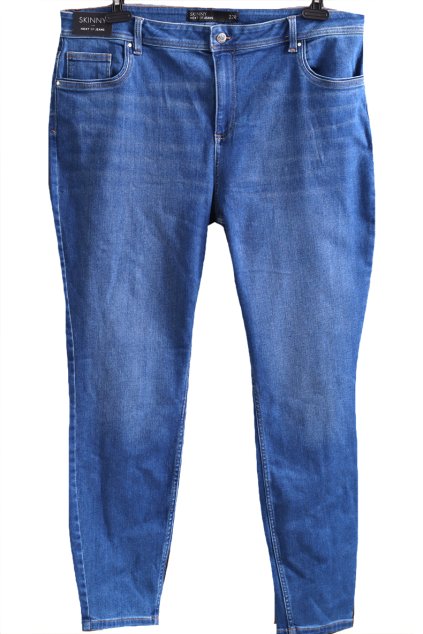 Dámské elastické modré džíny -  střih skinny  / NEXT  / XXXL (50) / UK 22 / ANGLIE