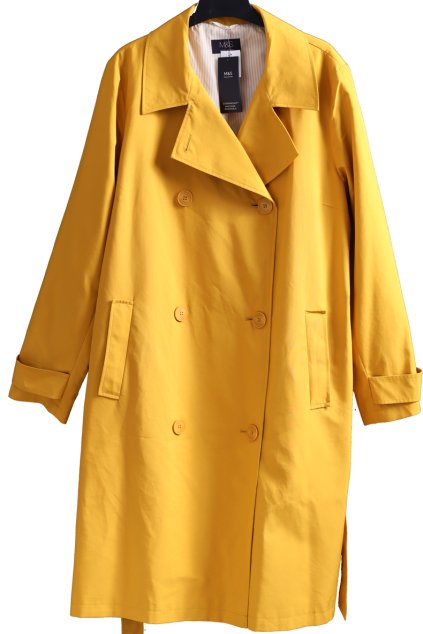 Dámský kvalitní podzímní žlutozelený kabát / MS / XXXXL (52) / UK 24 / ANGLIE