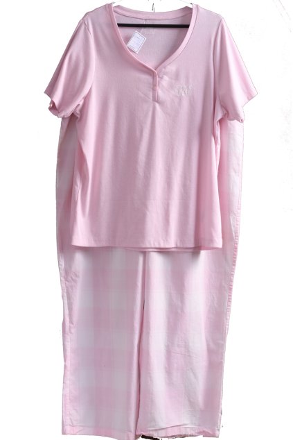 Dámské růžovo-bílé pyžamo / F&F / XXL (48/50) / UK 20/22 / ANGLIE