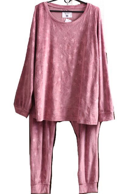 Dámské růžové manšestrové pyžamo / F&F / XXL (48/50) / UK 20/22 / ANGLIE