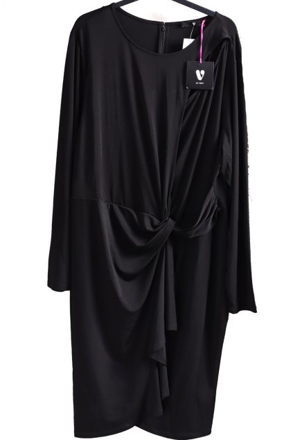 Dámské značkové černé zavinovací šaty / BY VERY  / XXXXL (56) / UK 28 / ANGLIE