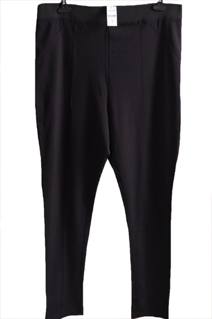 Dámské elastické černé kalhoty / YOURS / XXXXL (52) / UK 24 / ANGLIE