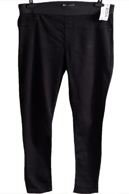 Dámské černé džegíny / ROSA GEORGE / XXXL (50-52) / UK 22-24 / ANGLIE