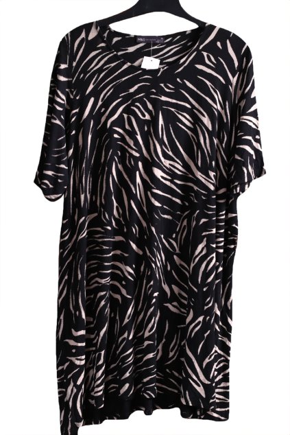Dámská černo-béžová tunika / MS  /  XXXXL (56) / UK 28 / ANGLIE