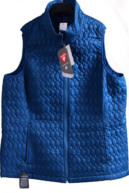 Dámská tyrkysová ZNAČKOVÁ prošívaná vesta / LANDS END / XXXXL (52/54) / UK 24-26 /  ANGLIE