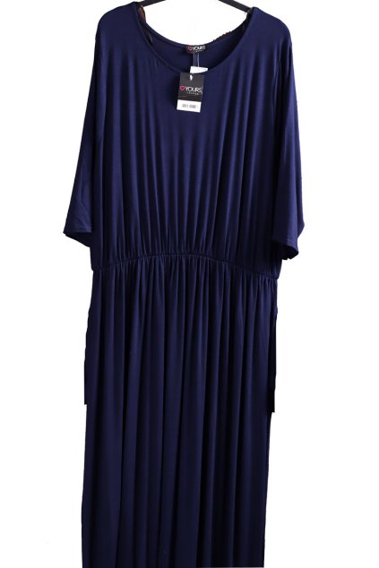 Dámské elastické tmavě modré šaty / YOURS / XXXXL (54/56/58) / UK 26/28 / ANGLIE