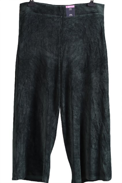 Dámské tmavě zelené manšestrové kalhoty / Marks & Spencer  / XXXL 50/52 / UK 22 / ANGLIE