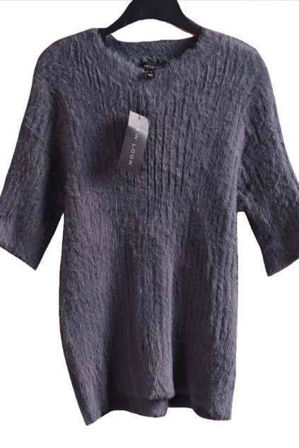 Dámská šedá svetrová kátká halenka / NEW LOOK / XXXXL (50) / UK 22 / ANGLIE