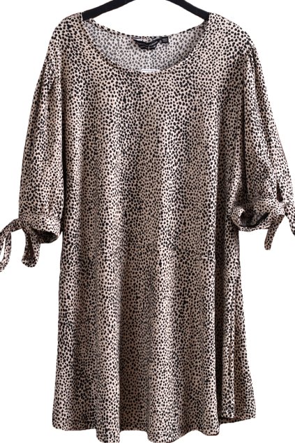 Dámská béžová halenka s černými puntíky / DOROTHY PERKINS  / XXXXL (54) / UK 26 / ANGLIE