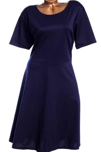 Dámské tmavě podzimní/zimní modré šaty / BE JEALOUS / XXXXL (52/54) / UK 24/26 / ANGLIE